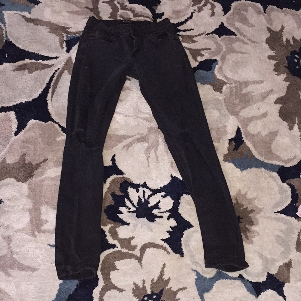 Black denim jeans